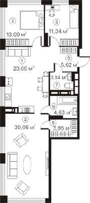 3-кімнатна 94.62 м² в ЖК Terracotta від 27 100 грн/м², Київ