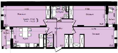 3-комнатная 94.09 м² в ЖК Globus Panorama от 21 000 грн/м², Львов