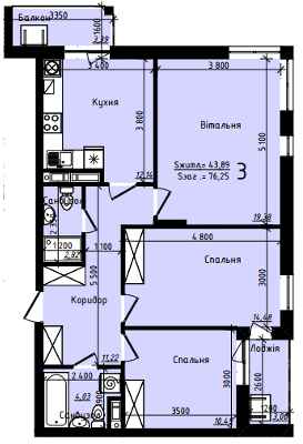 3-комнатная 76.25 м² в ЖК Globus Panorama от 21 000 грн/м², Львов