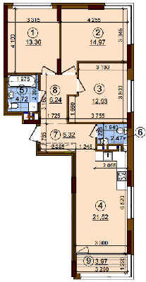 3-кімнатна 80.05 м² в ЖК Варшавський Мікрорайон від 18 155 грн/м², Київ
