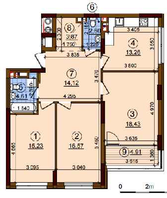 3-кімнатна 92.62 м² в ЖК Варшавський Мікрорайон від 18 155 грн/м², Київ