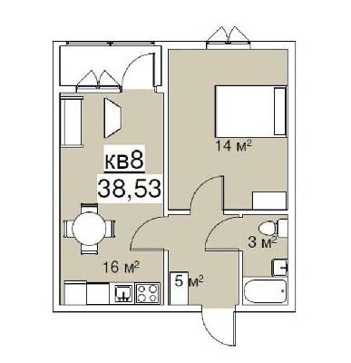 1-комнатная 38.53 м² в ЖК на ул. Куземского от 12 550 грн/м², с. Ременов