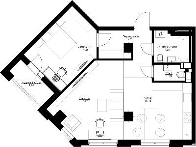 2-кімнатна 64.46 м² в ЖК San Francisco Creative House від 33 075 грн/м², Київ