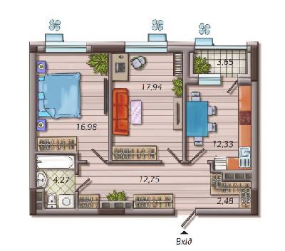 2-кімнатна 81.09 м² в ЖК Французький квартал 2 від 42 500 грн/м², Київ