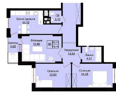 3-комнатная 79.16 м² в ЖК Престиж Холл от 11 600 грн/м², г. Стрый