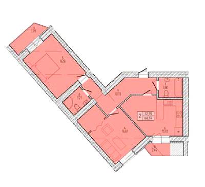 2-кімнатна 68.59 м² в ЖК Злагода від 17 500 грн/м², м. Винники