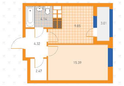 1-комнатная 39.18 м² в ЖК SOLAR CITY от застройщика, Киев