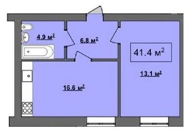 1-кімнатна 41.4 м² в ЖК на вул. Софіївка, 39 від забудовника, Івано-Франківськ
