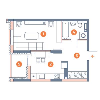 1-кімнатна 39.21 м² в ЖК Orange City від 25 300 грн/м², Київ