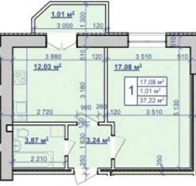 1-комнатная 37.22 м² в ЖК на ул. Пасечная, 52 от 11 250 грн/м², Ивано-Франковск