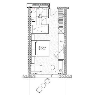 1-комнатная 23.78 м² в Апарт-готель Premier Resort от 77 300 грн/м², с. Поляница