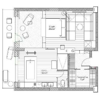 2-комнатная 64.81 м² в Апарт-готель Premier Resort от 112 950 грн/м², с. Поляница