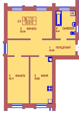 3-кімнатна 78.6 м² в ЖК Сонячний від забудовника, Івано-Франківськ