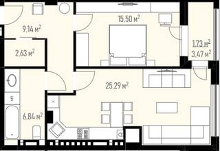 1-комнатная 61.2 м² в ЖК Grand Residence от 70 600 грн/м², Львов