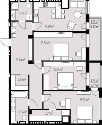 3-комнатная 117.15 м² в ЖК Grand Residence от 57 000 грн/м², Львов