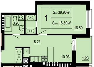 1-комнатная 39.96 м² в ЖК на ул. Ржегоржа, 11А от 29 700 грн/м², Львов