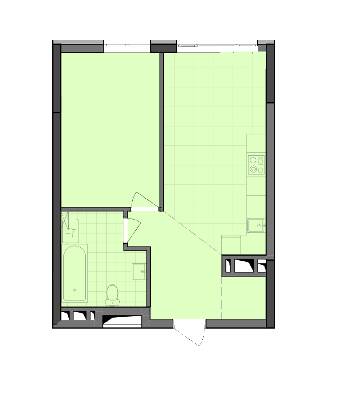 1-кімнатна 48.75 м² в ЖК Dibrova Park від 17 750 грн/м², Київ