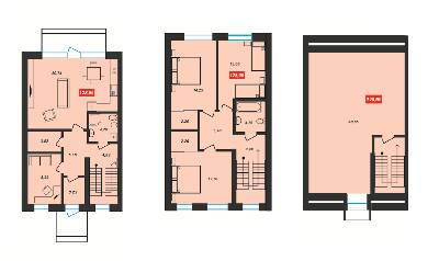 Таунхаус 128.84 м² в Таунхаус Family House від забудовника, Хмельницький