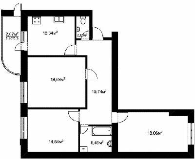 3-комнатная 89.9 м² в ЖК Подворье от 13 200 грн/м², с. Подворки