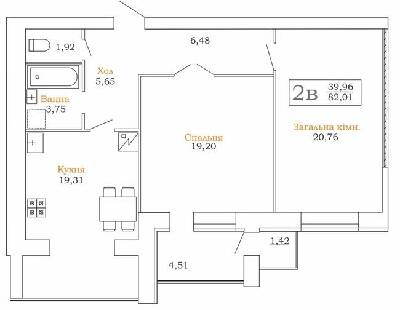 2-комнатная 82.01 м² в ЖК на ул. Плоская, 23/1 от 18 500 грн/м², Хмельницкий