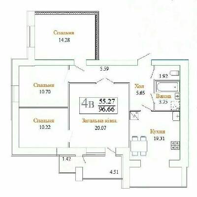 4-комнатная 96.66 м² в ЖК на ул. Плоская, 23/1 от 18 500 грн/м², Хмельницкий