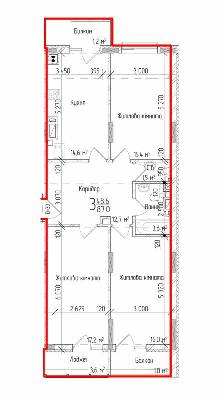 3-комнатная 87 м² в ЖК KromaxBud от 24 050 грн/м², Черновцы