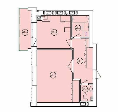 1-комнатная 48.5 м² в ЖК Оберег от застройщика, Черновцы
