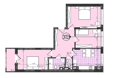 3-комнатная 74.9 м² в ЖК Престижный от 15 950 грн/м², Черновцы