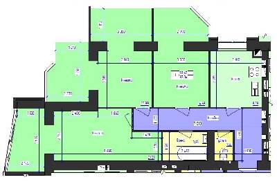 3-комнатная 83.04 м² в ЖК Кришталеве озеро от застройщика, Черновцы