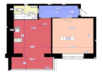 1-кімнатна 42.18 м² в ЖК ForRest від 12 000 грн/м², Луцьк