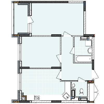 2-комнатная 64.64 м² в ЖК Озерный гай (Гатное) от 21 038 грн/м², с. Гатное
