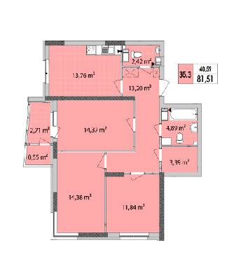 3-комнатная 81.51 м² в ЖК Сырецкие сады от 18 775 грн/м², Киев