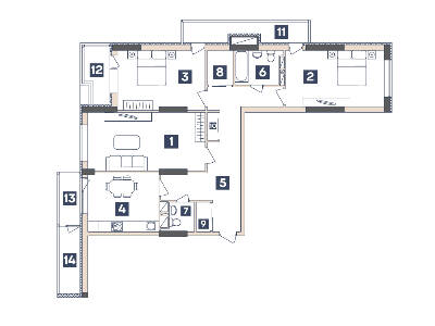 3-кімнатна 96.65 м² в ЖК Central від 19 900 грн/м², Запоріжжя