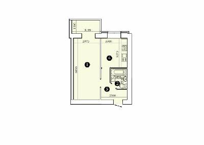1-кімнатна 45.12 м² в ЖК Олександрівський 2 від 16 800 грн/м², Запоріжжя