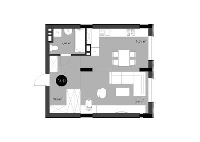 Студия 44.3 м² в ЖК White Tower от застройщика, Кропивницкий