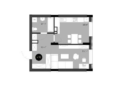 1-комнатная 41.9 м² в ЖК White Tower от застройщика, Кропивницкий