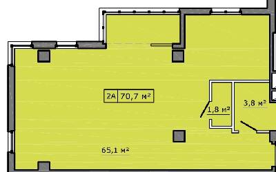 2-кімнатна 70.7 м² в ЖК Кіровський від 15 850 грн/м², м. Мелітополь