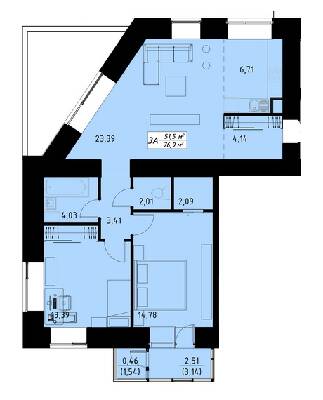 3-кімнатна 76.9 м² в ЖК по пров. Галицький від 15 000 грн/м², Тернопіль
