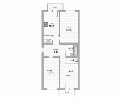 3-кімнатна 81 м² в ЖК Радищева від 16 400 грн/м², Ужгород