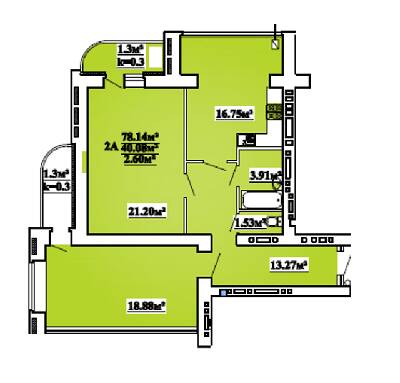2-кімнатна 78.14 м² в ЖК на вул. Шевченко, 99А, 99Б, 101А від 12 500 грн/м², Чернігів