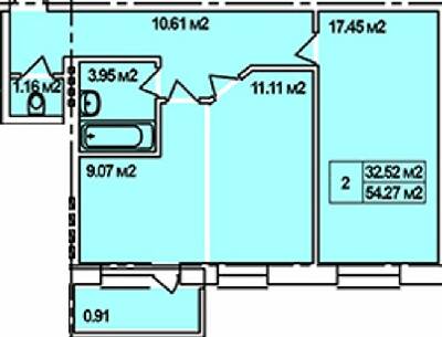 2-комнатная 54.27 м² в ЖК на вул. Коваля, 2 от 14 950 грн/м², г. Березно