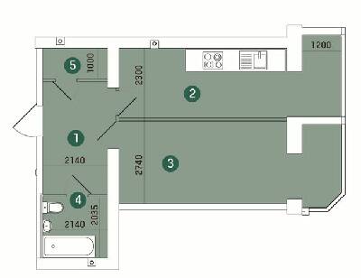 1-кімнатна 50.25 м² в ЖК Зарічний від 12 900 грн/м², Суми