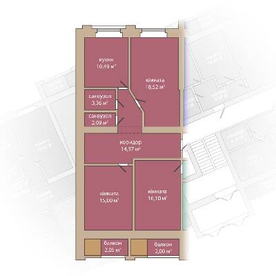 3-кімнатна 83.98 м² в ЖК Дніпровська Рів'єра від 16 000 грн/м², м. Кременчук