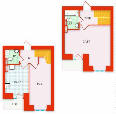 2-кімнатна 58.57 м² в ЖК Чарівне Місто від 18 800 грн/м², Київ