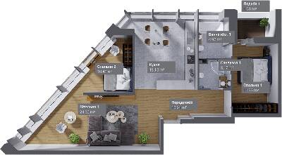 Трехкомнатные в ЖК Philadelphia Concept House