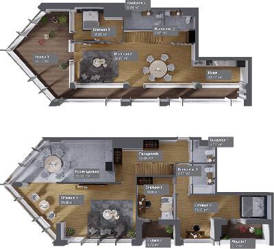 Двухуровневая 210.31 м² в ЖК Philadelphia Concept House от 148 450 грн/м², Киев