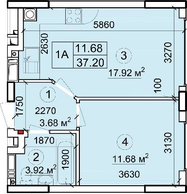 1-кімнатна 37.2 м² в ЖК Петрівський квартал від 14 500 грн/м², с. Святопетрівське