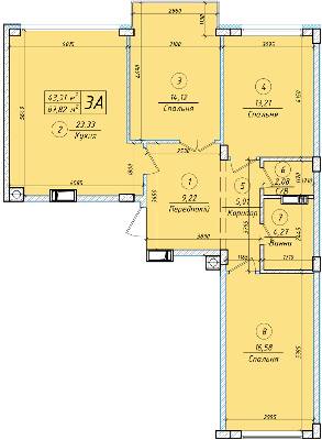 3-кімнатна 87.82 м² в ЖК Петрівський квартал від 12 500 грн/м², с. Святопетрівське