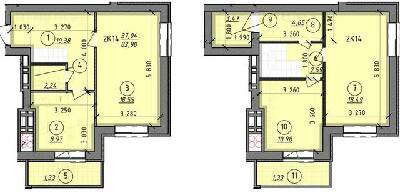 Двухуровневая 82.98 м² в ЖК Французский бульвар от 15 650 грн/м², г. Вышгород