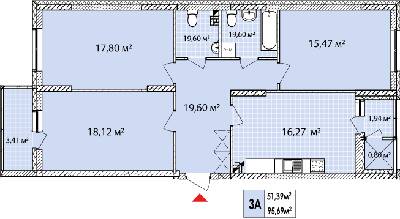 3-комнатная 95 м² в ЖК Сырецкие сады от 16 300 грн/м², Киев